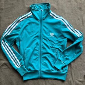 Adidas teal old school vintage tracksuit jacket
